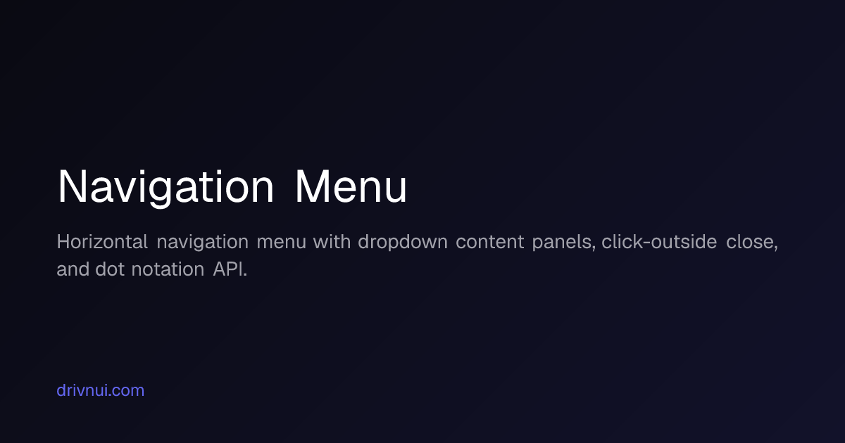 Navigation Menu | Drivn
