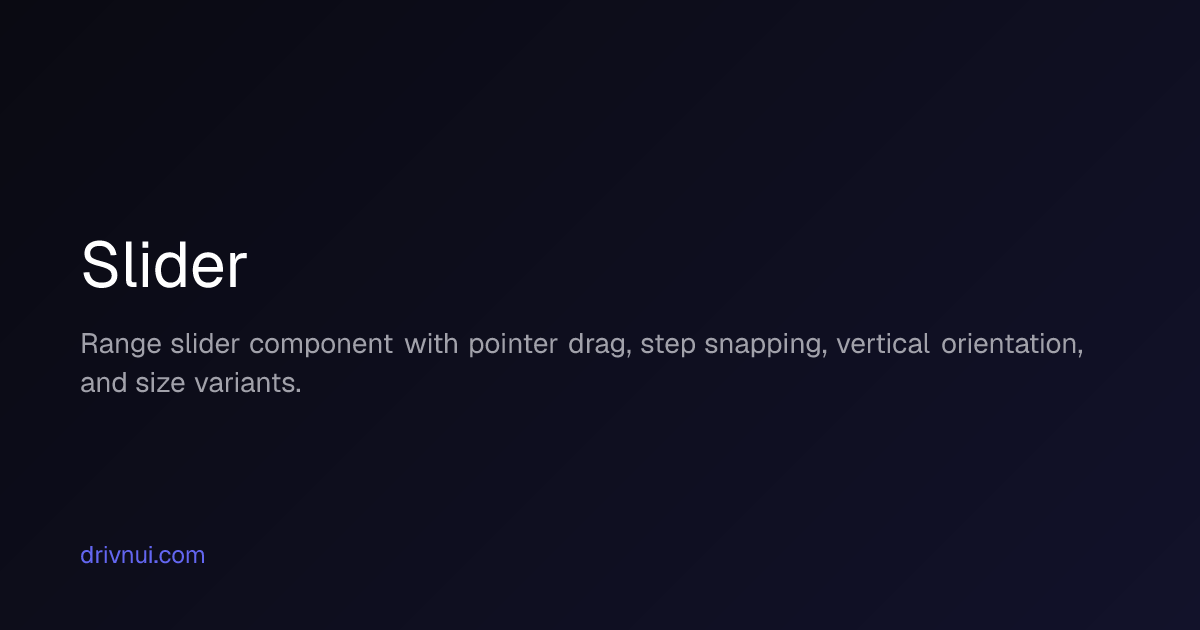 Slider | Drivn
